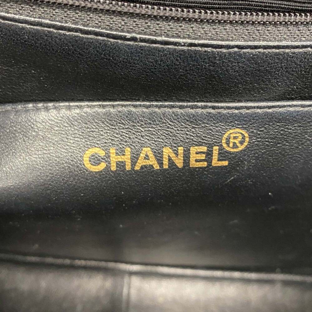 Chanel Shoulder Bag, Large Matelassé, Double Chain, Lambskin, Black, Women's - Picture 5 of 13